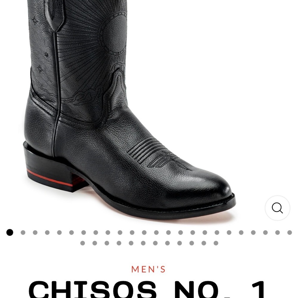 No. 1 Black Leather Men's Cowboy Boots